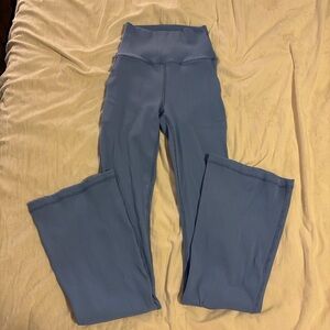 Offline by Aerie Blue Ribbed High-Rise Flare Leggings